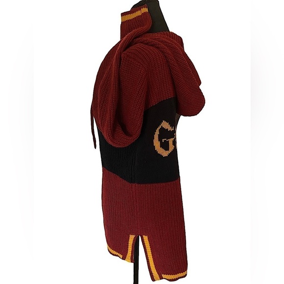 Harry Potter GRYFFYINDER Cardigan Knit Hooded Sweater Women’s Size Mediu… - Picture 8 of 11